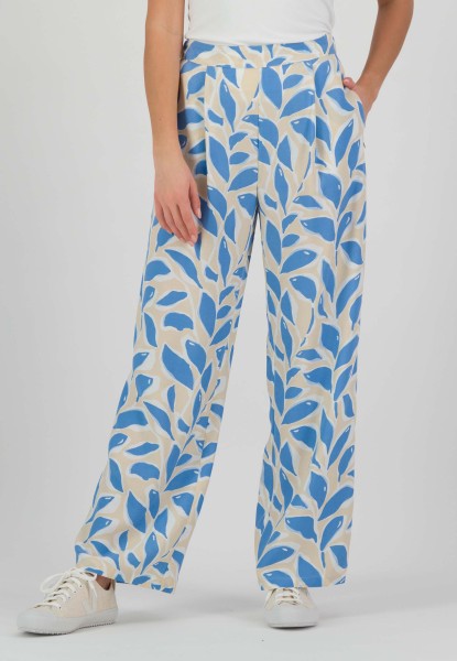 Leichte Wide Leg Hose mit Allover Print von you. Frontansicht