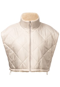 Kurze Wende-Weste in Creme