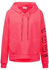 Sweathoodie mit Statement-Print in Pink