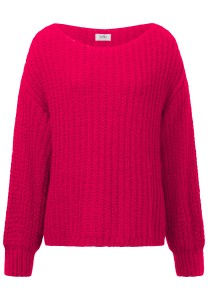 Strickpullover mit überschnittenen Schultern in Pink