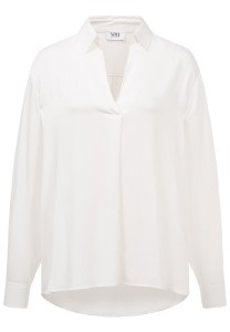Blusenshirt mit V-Ausschnitt in Weiß