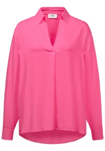 Blusenshirt mit V-Ausschnitt in Pink