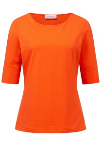 Rundhals Shirt mit Shaping Effekt in Orange