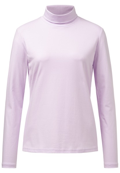 Rollkragenshirt mit Stretch in Flieder von you. justWhite Hollowman
