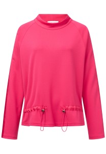 Pinkes Sweatshirt mit Stehkragen