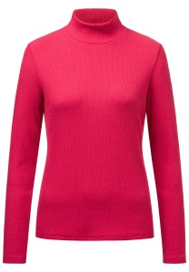 Elastisches Rollkragenshirt in Pink