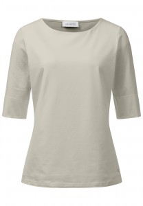 Rundhals Shirt mit Shaping Effekt in Grau-grün