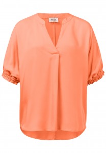 Oranges Kurzarm Blusenshirt